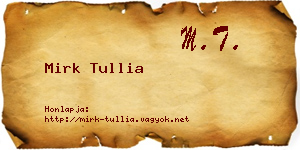 Mirk Tullia névjegykártya